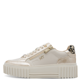Marco Tozzi plateau sneakers med leo detalje cream comb